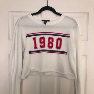 Forever 21 Cropped 1980 Long Sleeve Shirt